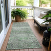 Piper Looms Chantille Stripes ACN1835 Sage Machine Washable Area Rug Runner Outdoor Lifestyle Image Feature