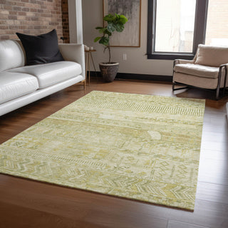 Piper Looms Chantille Stripes ACN1835 Tan Machine Washable Area Rug Lifestyle Image Feature