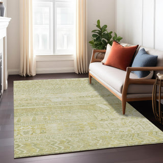 Piper Looms Chantille Stripes ACN1835 Tan Machine Washable Area Rug Lifestyle Image Feature