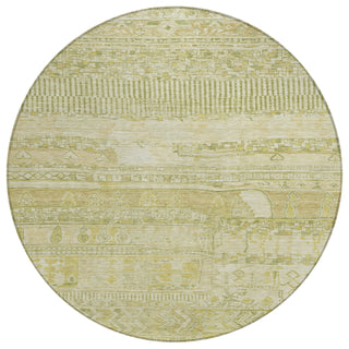 Piper Looms Chantille Stripes ACN1835 Tan Machine Washable Area Rug Round Main Image