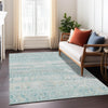 Piper Looms Chantille Stripes ACN1835 Teal Machine Washable Area Rug Lifestyle Image Feature