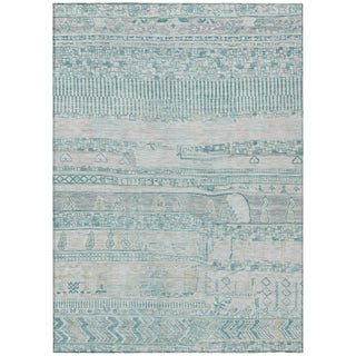 Piper Looms Chantille Stripes ACN1835 Teal Machine Washable Area Rug main image