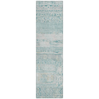 Piper Looms Chantille Stripes ACN1835 Teal Machine Washable Area Rug Runner Main Image