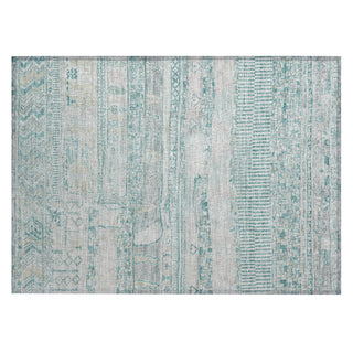 Piper Looms Chantille Stripes ACN1835 Teal Machine Washable Area Rug Scatter Main Image