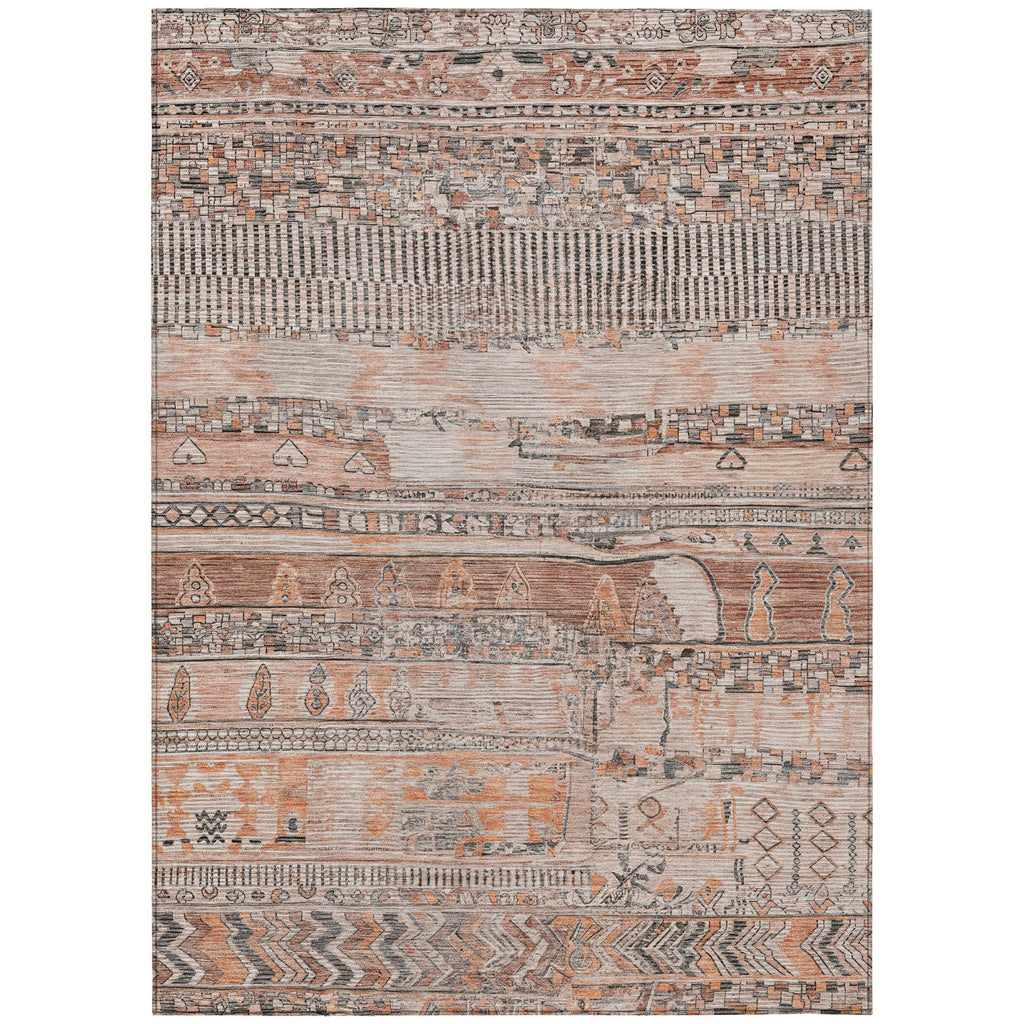 Piper Looms Chantille Stripes ACN1835 Terracotta Machine Washable Area Rug main image