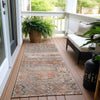 Piper Looms Chantille Stripes ACN1835 Terracotta Machine Washable Area Rug Runner Outdoor Lifestyle Image Feature