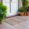 Piper Looms Chantille Stripes ACN1835 Terracotta Machine Washable Area Rug Scatter Outdoor Lifestyle Image Feature