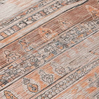 Piper Looms Chantille Stripes ACN1835 Terracotta Machine Washable Area Rug Swatch Image