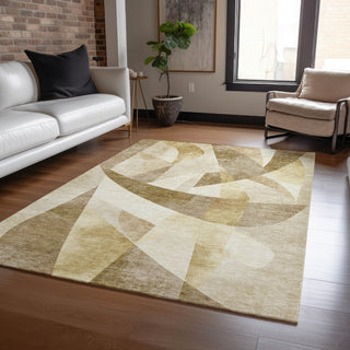 Piper Looms Chantille Swirls ACN1836 Brown Machine Washable Area Rug Lifestyle Image Feature
