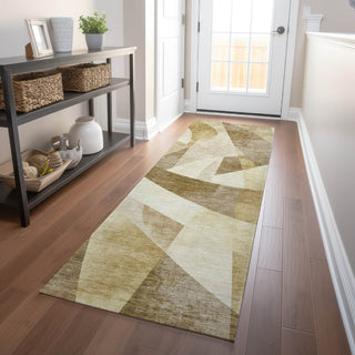Piper Looms Chantille Swirls ACN1836 Brown Machine Washable Area Rug Runner Lifestyle Image Feature