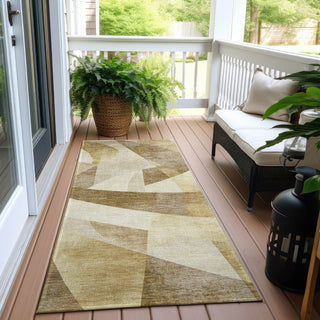 Piper Looms Chantille Swirls ACN1836 Brown Machine Washable Area Rug Runner Outdoor Lifestyle Image Feature