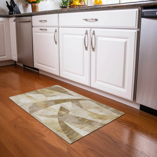 Piper Looms Chantille Swirls ACN1836 Brown Machine Washable Area Rug Scatter Lifestyle Image Feature