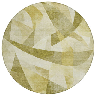 Piper Looms Chantille Swirls ACN1836 Cactus Machine Washable Area Rug Round Main Image