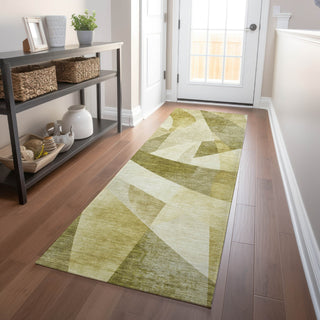 Piper Looms Chantille Swirls ACN1836 Cactus Machine Washable Area Rug Runner Lifestyle Image Feature