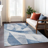 Piper Looms Chantille Swirls ACN1836 Denim Machine Washable Area Rug Lifestyle Image Feature