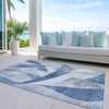 Piper Looms Chantille Swirls ACN1836 Denim Machine Washable Area Rug Outdoor Lifestyle Image Feature
