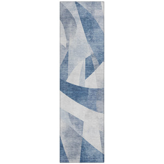 Piper Looms Chantille Swirls ACN1836 Denim Machine Washable Area Rug Runner Main Image