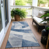 Piper Looms Chantille Swirls ACN1836 Denim Machine Washable Area Rug Runner Outdoor Lifestyle Image Feature