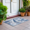 Piper Looms Chantille Swirls ACN1836 Denim Machine Washable Area Rug Scatter Outdoor Lifestyle Image Feature