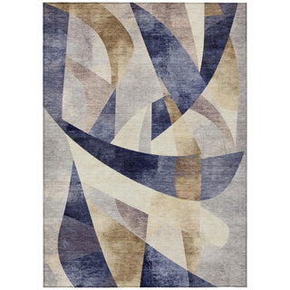 Piper Looms Chantille Swirls ACN1836 Navy Machine Washable Area Rug main image
