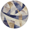 Piper Looms Chantille Swirls ACN1836 Navy Machine Washable Area Rug Round Main Image