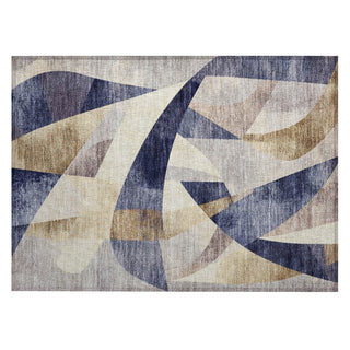 Piper Looms Chantille Swirls ACN1836 Navy Machine Washable Area Rug Scatter Main Image