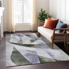 Piper Looms Chantille Swirls ACN1836 Olive Machine Washable Area Rug Lifestyle Image Feature