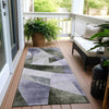 Piper Looms Chantille Swirls ACN1836 Olive Machine Washable Area Rug Runner Outdoor Lifestyle Image Feature