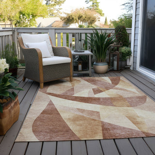 Piper Looms Chantille Swirls ACN1836 Paprika Machine Washable Area Rug Outdoor Lifestyle Image Feature
