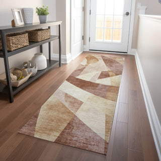 Piper Looms Chantille Swirls ACN1836 Paprika Machine Washable Area Rug Runner Lifestyle Image Feature