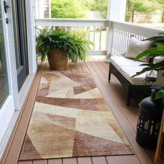 Piper Looms Chantille Swirls ACN1836 Paprika Machine Washable Area Rug Runner Outdoor Lifestyle Image Feature