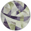 Piper Looms Chantille Swirls ACN1836 Purple Machine Washable Area Rug Round Main Image