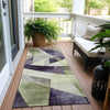 Piper Looms Chantille Swirls ACN1836 Purple Machine Washable Area Rug Runner Outdoor Lifestyle Image Feature