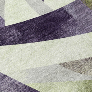 Piper Looms Chantille Swirls ACN1836 Purple Machine Washable Area Rug Swatch Image