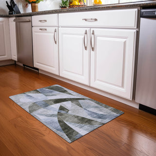 Piper Looms Chantille Swirls ACN1836 Taupe Machine Washable Area Rug Scatter Lifestyle Image Feature