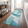 Piper Looms Chantille Swirls ACN1836 Teal Machine Washable Area Rug Runner Lifestyle Image Feature