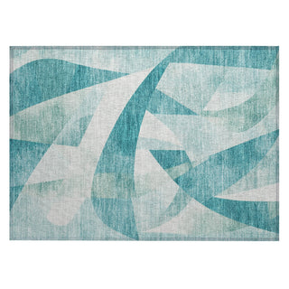 Piper Looms Chantille Swirls ACN1836 Teal Machine Washable Area Rug Scatter Main Image