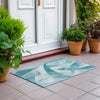 Piper Looms Chantille Swirls ACN1836 Teal Machine Washable Area Rug Scatter Outdoor Lifestyle Image Feature