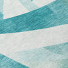 Piper Looms Chantille Swirls ACN1836 Teal Machine Washable Area Rug Swatch Image