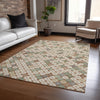 Piper Looms Chantille Geometric ACN1837 Beige Machine Washable Area Rug Lifestyle Image Feature