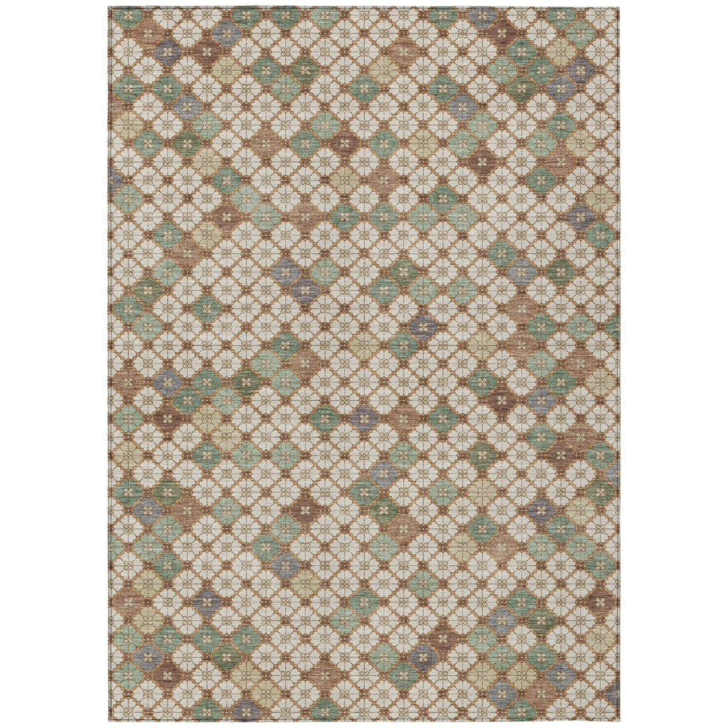 Piper Looms Chantille Geometric ACN1837 Beige Machine Washable Area Rug main image
