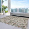 Piper Looms Chantille Geometric ACN1837 Beige Machine Washable Area Rug Outdoor Lifestyle Image Feature
