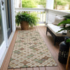 Piper Looms Chantille Geometric ACN1837 Beige Machine Washable Area Rug Runner Outdoor Lifestyle Image Feature