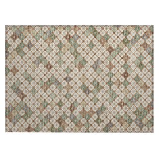 Piper Looms Chantille Geometric ACN1837 Beige Machine Washable Area Rug Scatter Main Image