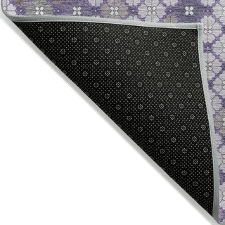Piper Looms Chantille Geometric ACN1837 Lavender Machine Washable Area Rug Backing Image