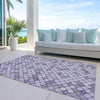 Piper Looms Chantille Geometric ACN1837 Lavender Machine Washable Area Rug Outdoor Lifestyle Image Feature