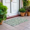 Piper Looms Chantille Geometric ACN1837 Mint Machine Washable Area Rug Scatter Outdoor Lifestyle Image Feature
