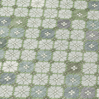 Piper Looms Chantille Geometric ACN1837 Mint Machine Washable Area Rug Swatch Image