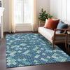 Piper Looms Chantille Geometric ACN1837 Navy Machine Washable Area Rug Lifestyle Image Feature