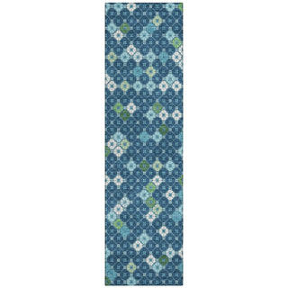 Piper Looms Chantille Geometric ACN1837 Navy Machine Washable Area Rug Runner Main Image